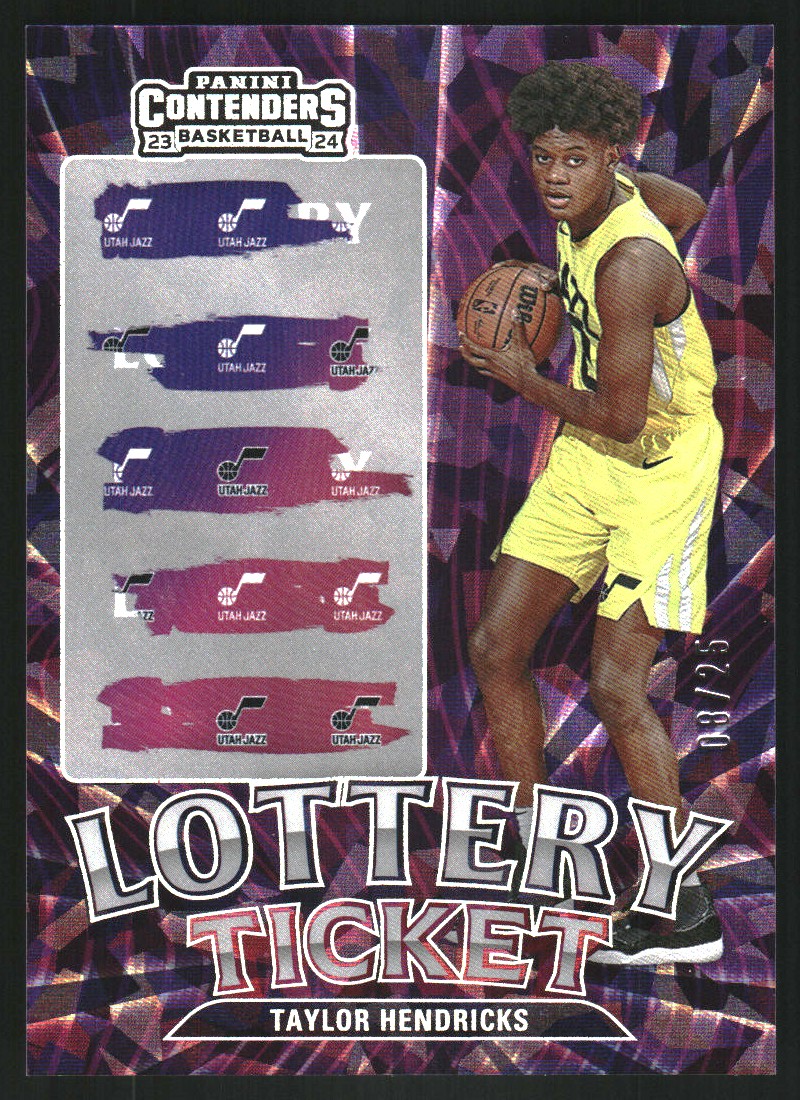 2023-24 Panini Contenders Lottery Ticket Cracked Ice #9 Taylor Hendricks
