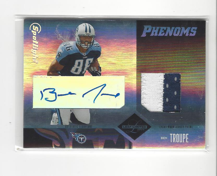 2004 Leaf Limited Silver Spotlight #233 Ben Troupe JSY AU