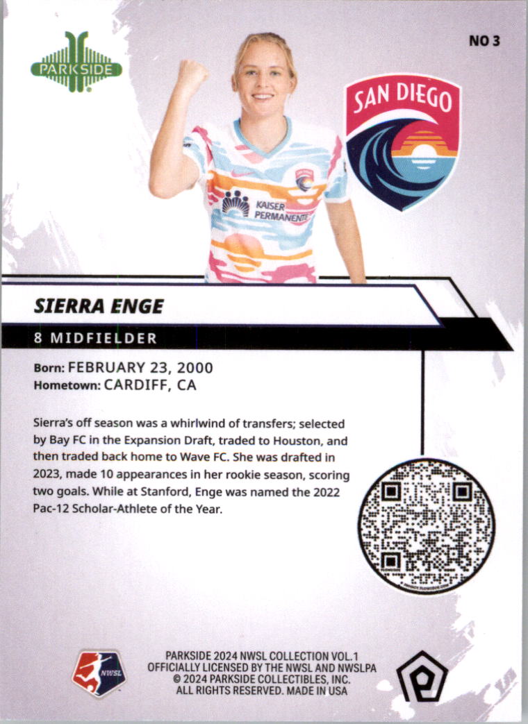 2024 Parkside NWSL Soccer Card Pick (Base) - Picture 5 of 217