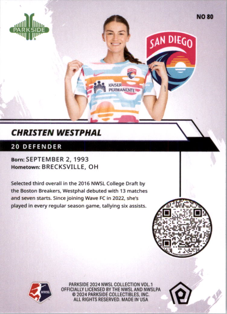 2024 Parkside NWSL Soccer Card Pick (Base) - Picture 75 of 217