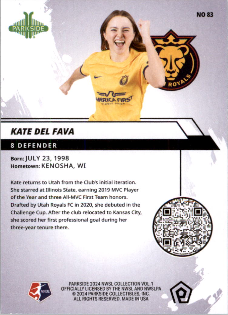 2024 Parkside NWSL Soccer Card Pick (Base) - Picture 81 of 217