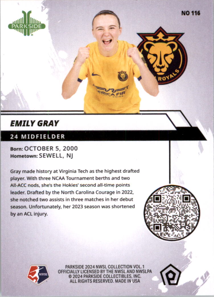 2024 Parkside NWSL Soccer Card Pick (Base) - Picture 121 of 217