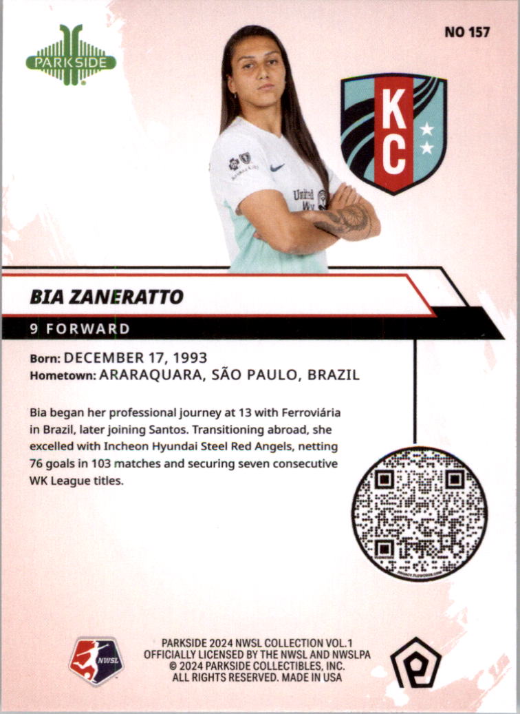 2024 Parkside NWSL Soccer Card Pick (Base) - Picture 177 of 217