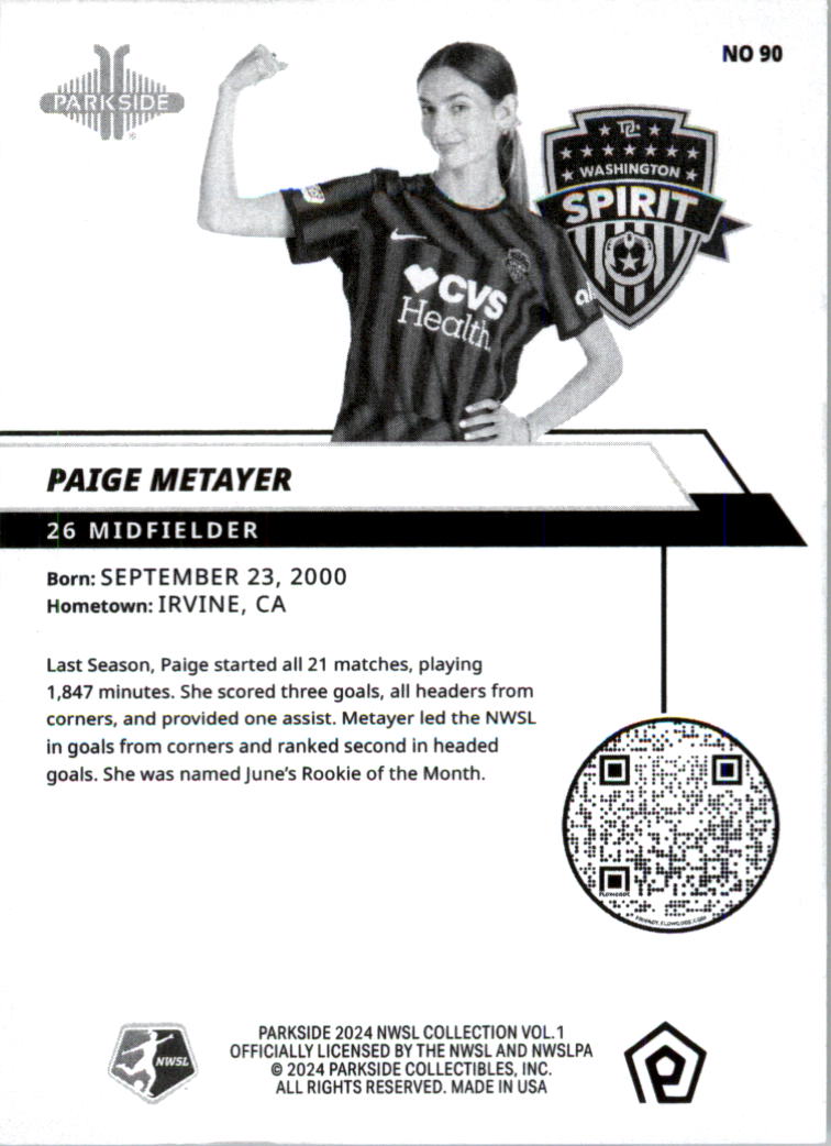 2024 Parkside NWSL Black and White Soccer Card Pick (Inserts) - Picture 17 of 41