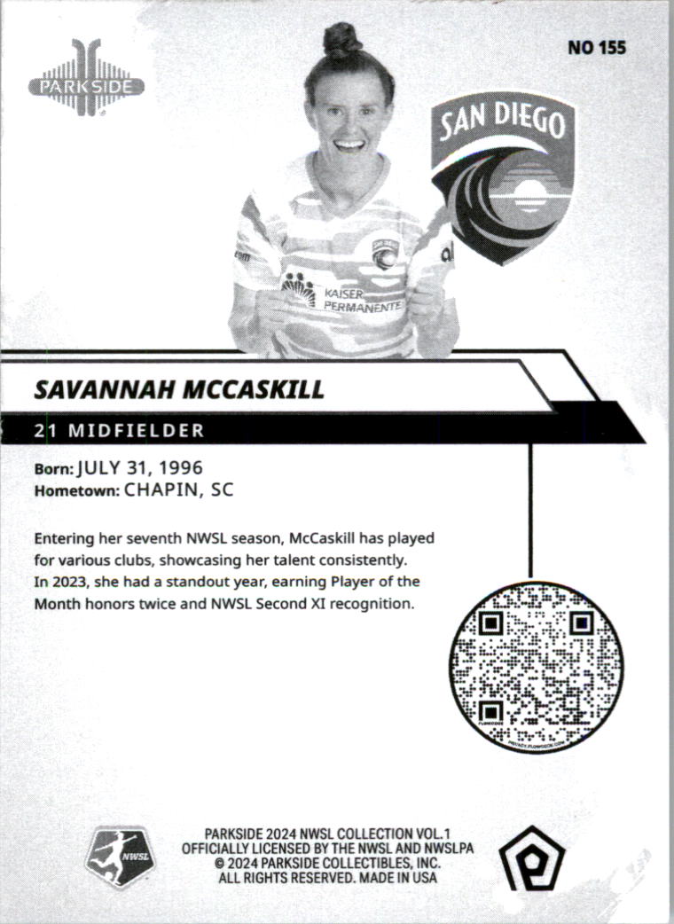 2024 Parkside NWSL Black and White Soccer Card Pick (Inserts) - Picture 33 of 41