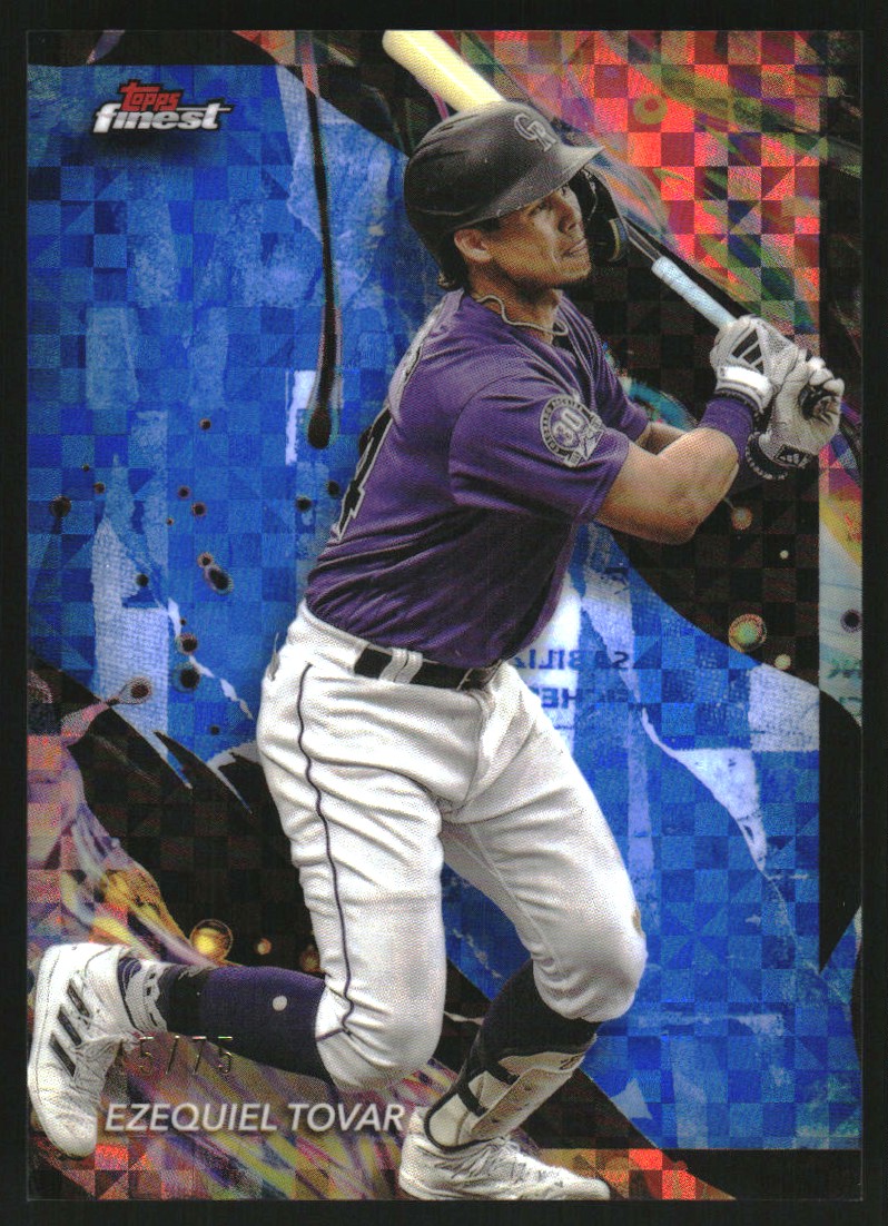 2024 Finest Blue Checkerboard Refractors #125 Ezequiel Tovar
