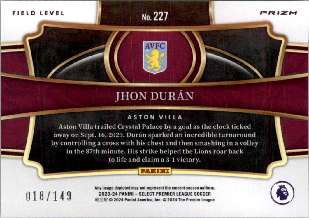 2023-24 Select English Premier League Purple Soccer Card Pick (Inserts) - Picture 41 of 51