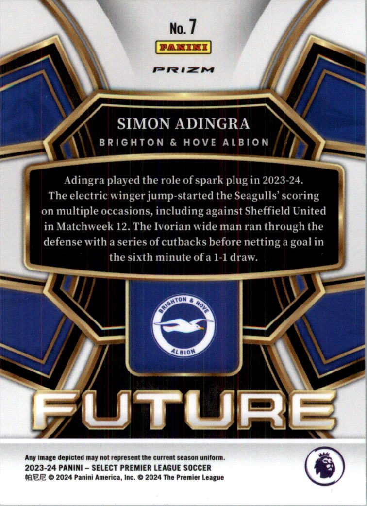2023-24 Select English Premier League Select Future Soccer Card Pick (Inserts) - Picture 13 of 39