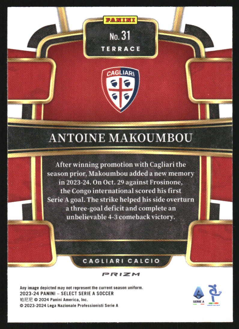 2023-24 Select Serie A Red #31 Antoine Makoumbou