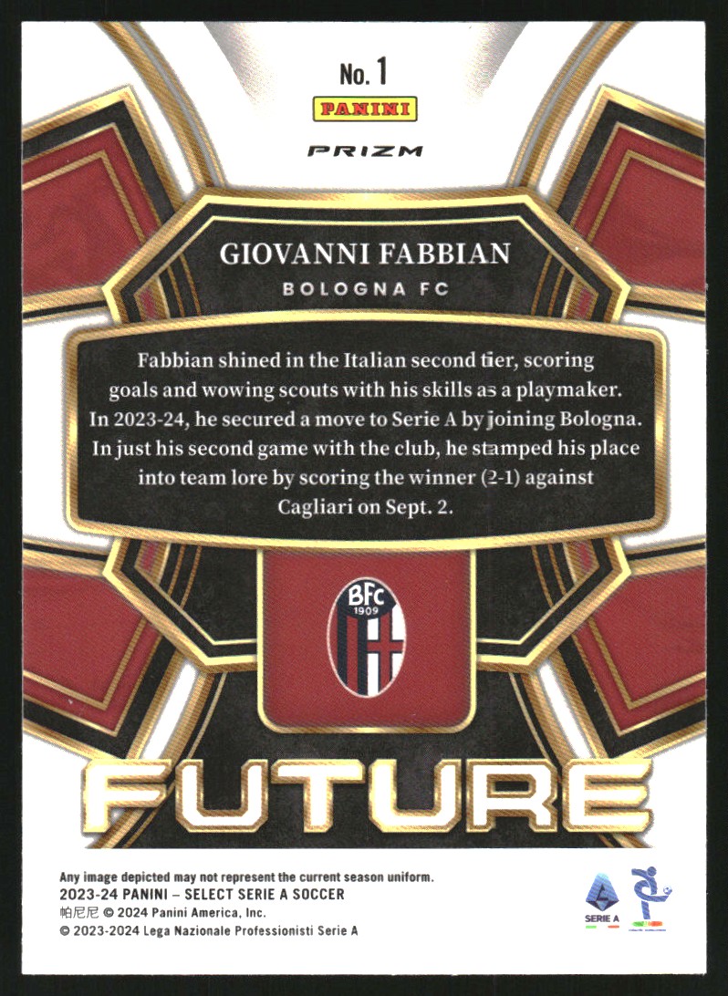 2023-24 Select Serie A Select Future #1 Giovanni Fabbian