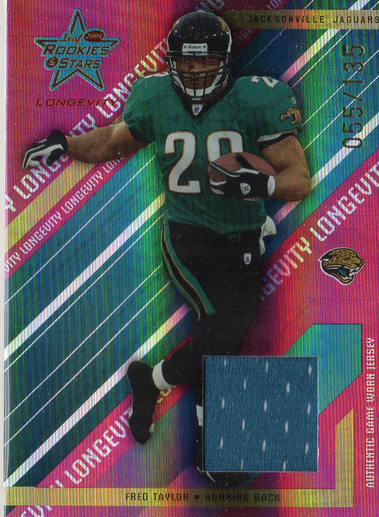 2004 Leaf Rookies and Stars Longevity Materials Ruby #43 Fred Taylor/135