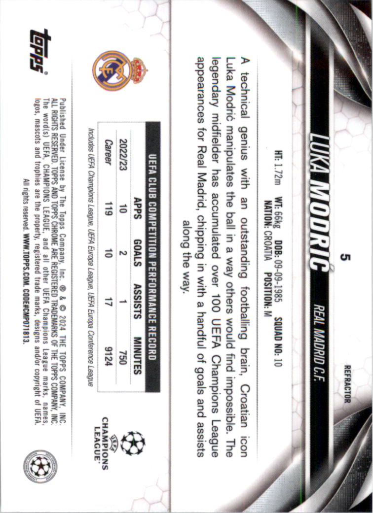 2023-24 Topps Chrome UEFA Club Competitions Refractor Soccer Card Pick (Inserts) - Picture 7 of 231