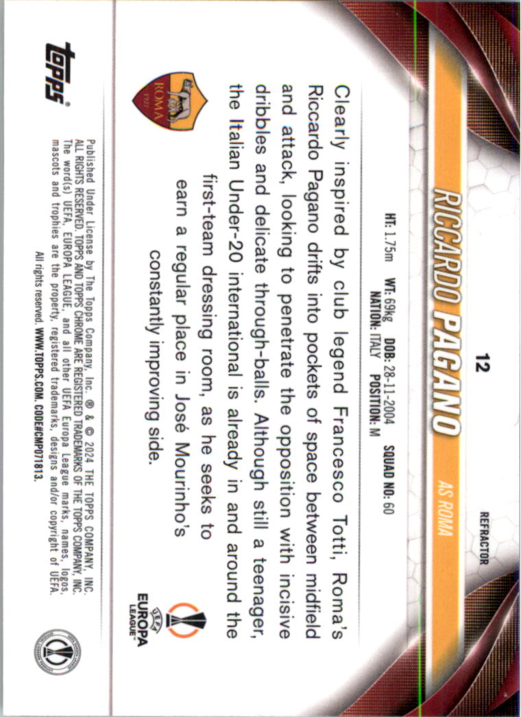2023-24 Topps Chrome UEFA Club Competitions Refractor Soccer Card Pick (Inserts) - Picture 15 of 231