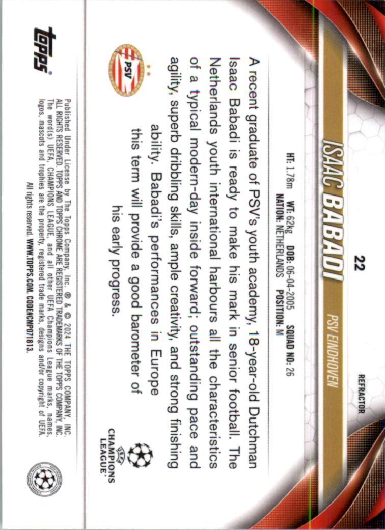 2023-24 Topps Chrome UEFA Club Competitions Refractor Soccer Card Pick (Inserts) - Picture 27 of 231