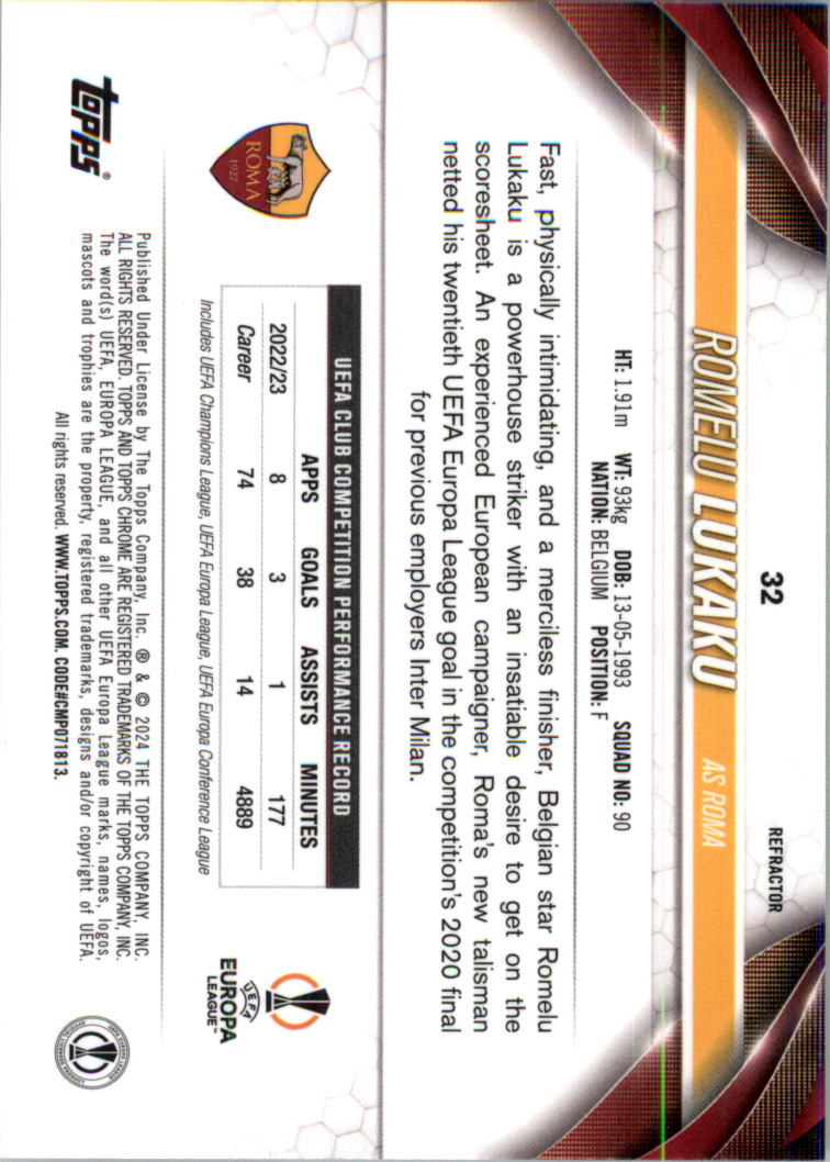 2023-24 Topps Chrome UEFA Club Competitions Refractor Soccer Card Pick (Inserts) - Picture 39 of 231