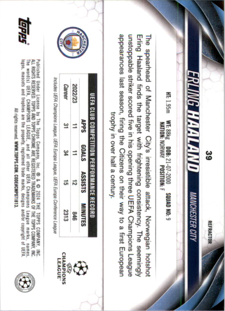 2023-24 Topps Chrome UEFA Club Competitions Refractor Soccer Card Pick (Inserts) - Picture 47 of 231