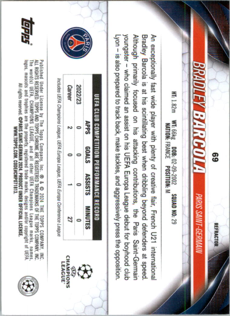 2023-24 Topps Chrome UEFA Club Competitions Refractor Soccer Card Pick (Inserts) - Picture 73 of 231