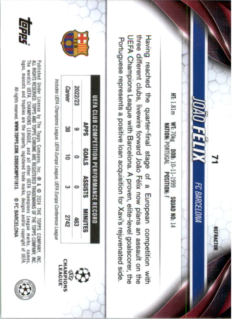 2023-24 Topps Chrome UEFA Club Competitions Refractor Soccer Card Pick (Inserts) - Picture 75 of 231