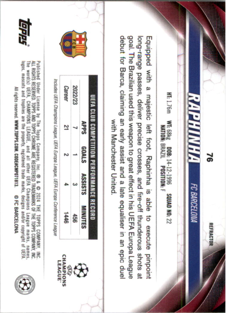2023-24 Topps Chrome UEFA Club Competitions Refractor Soccer Card Pick (Inserts) - Picture 77 of 231