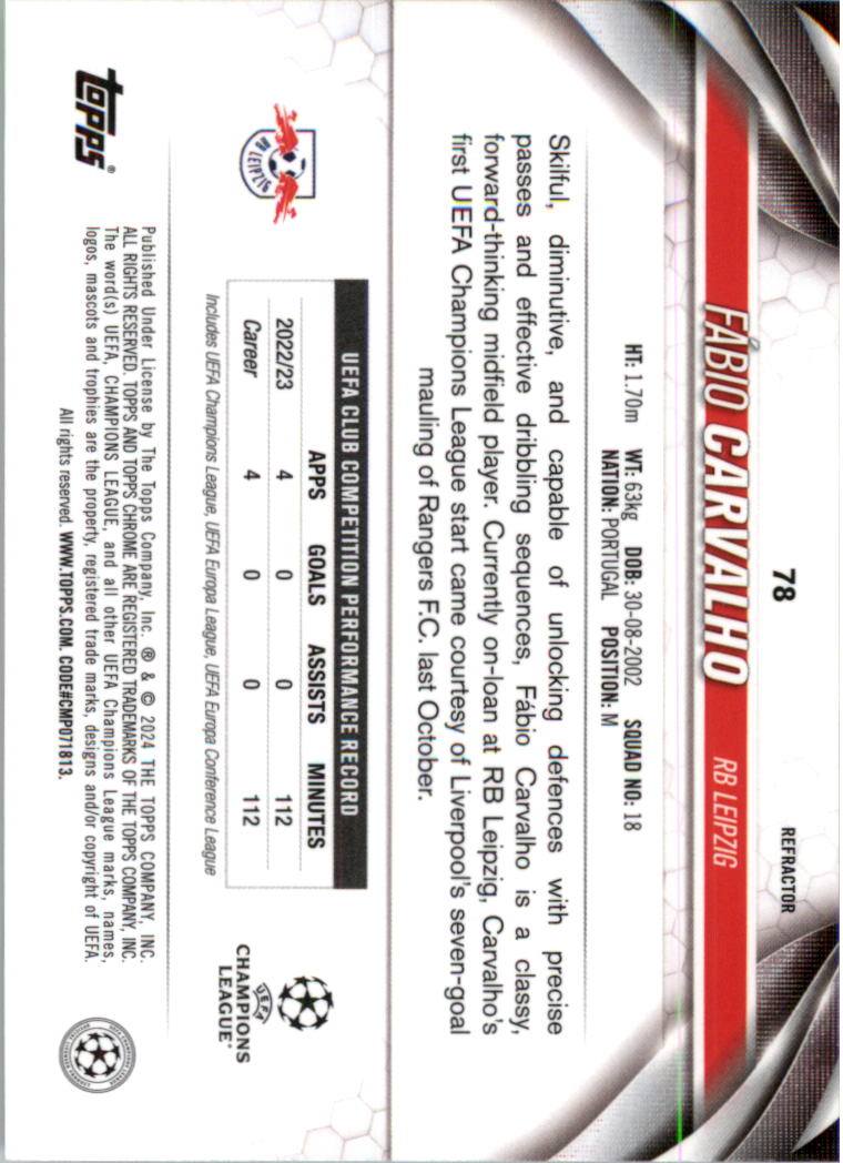 2023-24 Topps Chrome UEFA Club Competitions Refractor Soccer Card Pick (Inserts) - Picture 81 of 231