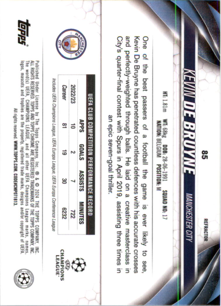 2023-24 Topps Chrome UEFA Club Competitions Refractor Soccer Card Pick (Inserts) - Picture 91 of 231