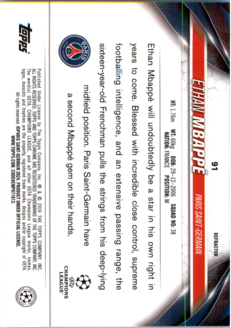 2023-24 Topps Chrome UEFA Club Competitions Refractor Soccer Card Pick (Inserts) - Picture 97 of 231