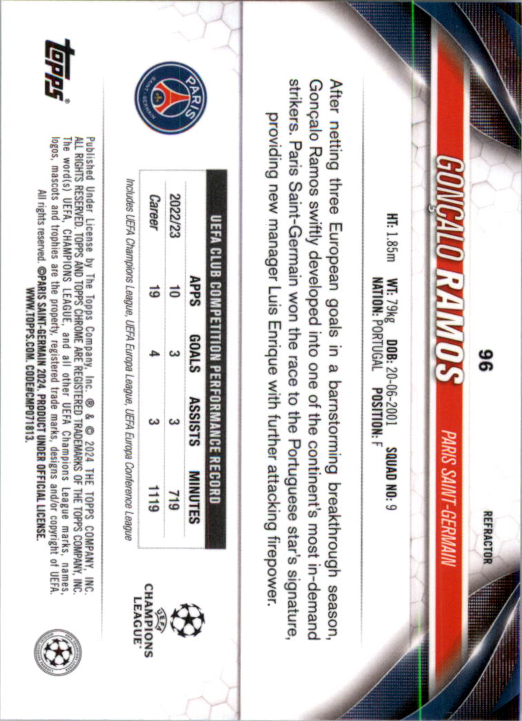 2023-24 Topps Chrome UEFA Club Competitions Refractor Soccer Card Pick (Inserts) - Picture 103 of 231