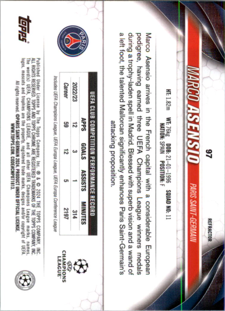 2023-24 Topps Chrome UEFA Club Competitions Refractor Soccer Card Pick (Inserts) - Picture 105 of 231