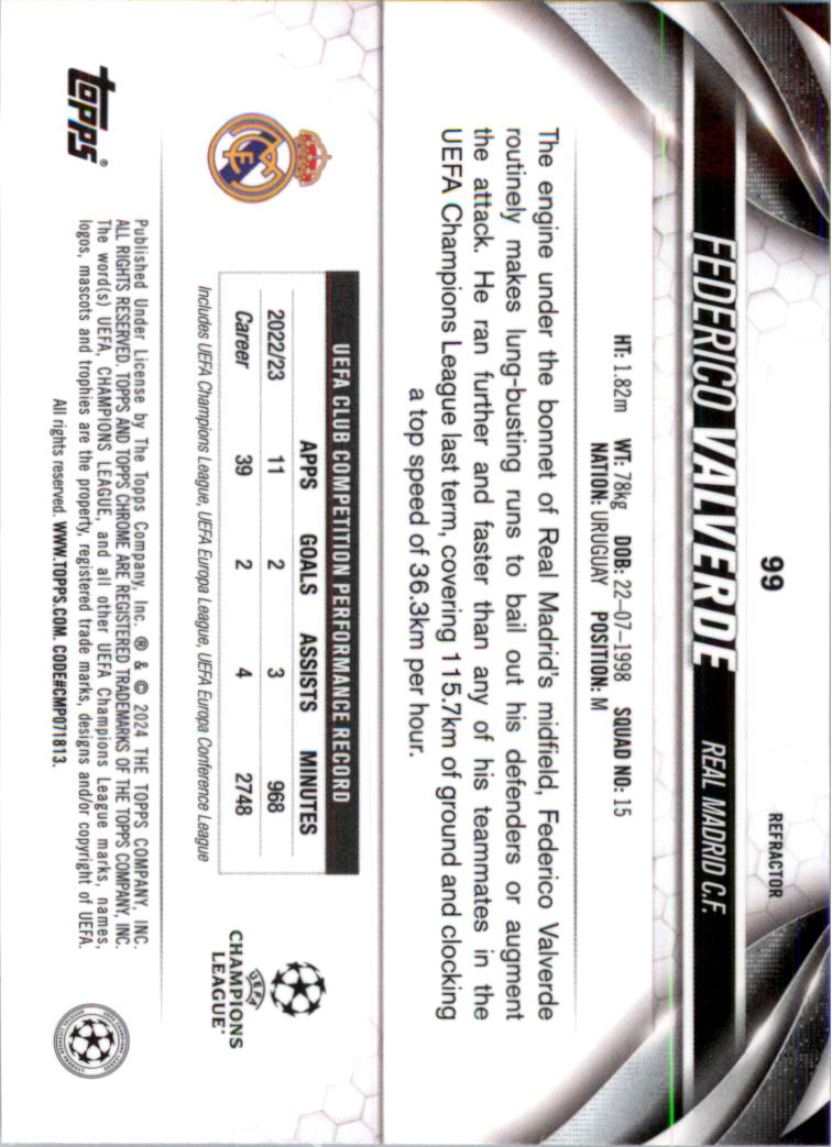 2023-24 Topps Chrome UEFA Club Competitions Refractor Soccer Card Pick (Inserts) - Picture 109 of 231