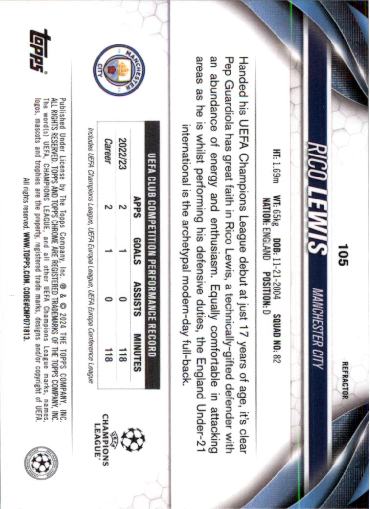 2023-24 Topps Chrome UEFA Club Competitions Refractor Soccer Card Pick (Inserts) - Picture 121 of 231