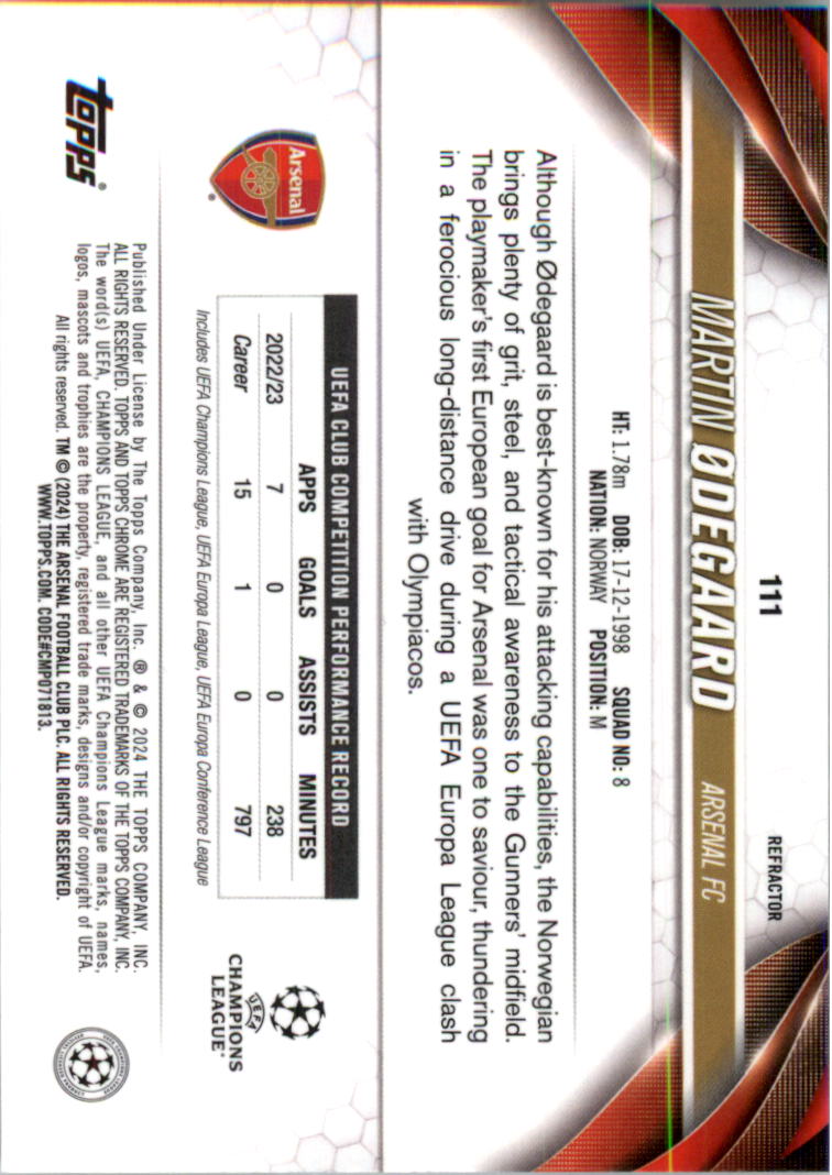 2023-24 Topps Chrome UEFA Club Competitions Refractor Soccer Card Pick (Inserts) - Picture 127 of 231