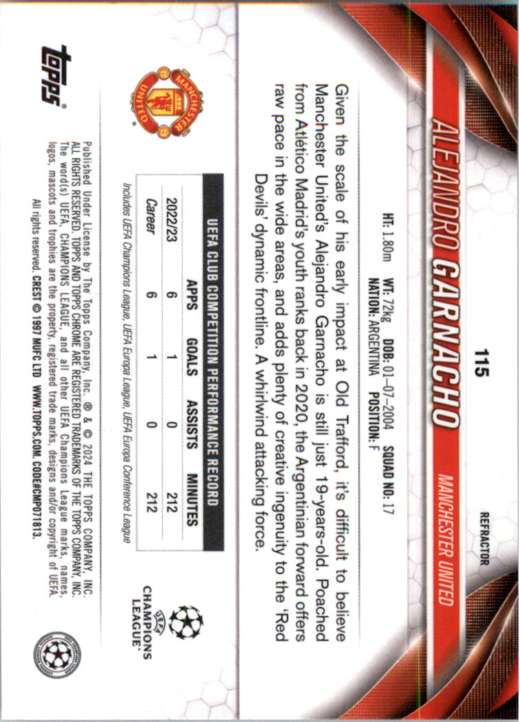 2023-24 Topps Chrome UEFA Club Competitions Refractor Soccer Card Pick (Inserts) - Picture 133 of 231