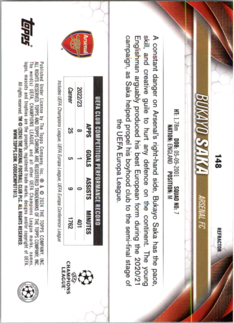 2023-24 Topps Chrome UEFA Club Competitions Refractor Soccer Card Pick (Inserts) - Picture 179 of 231