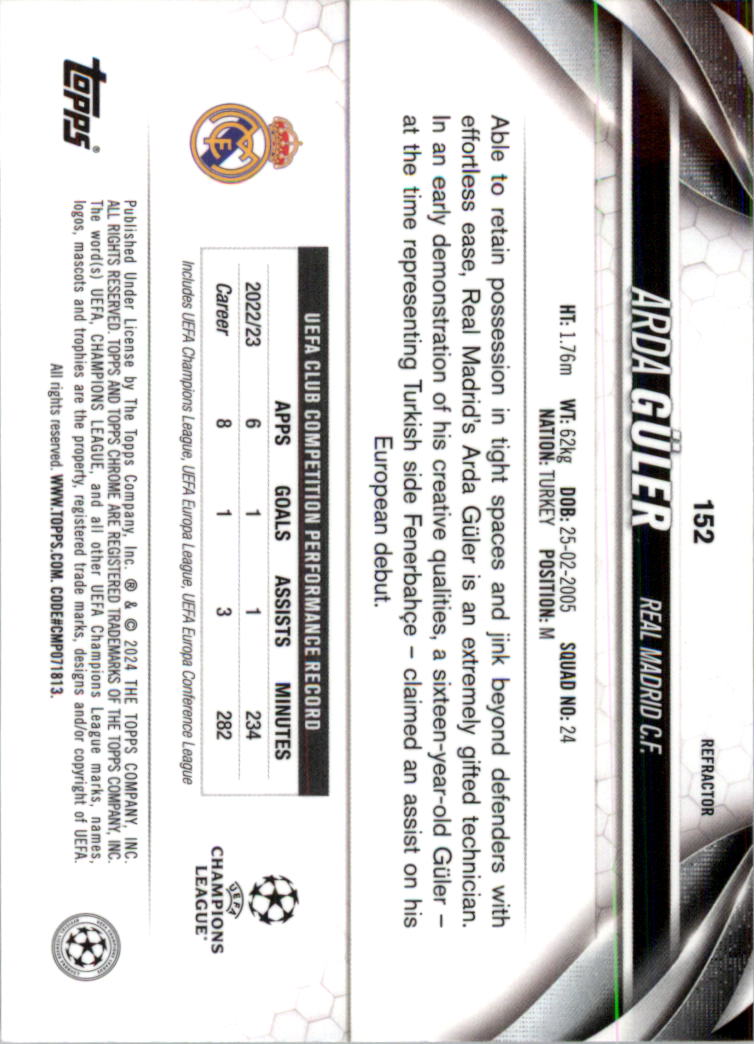 2023-24 Topps Chrome UEFA Club Competitions Refractor Soccer Card Pick (Inserts) - Picture 181 of 231