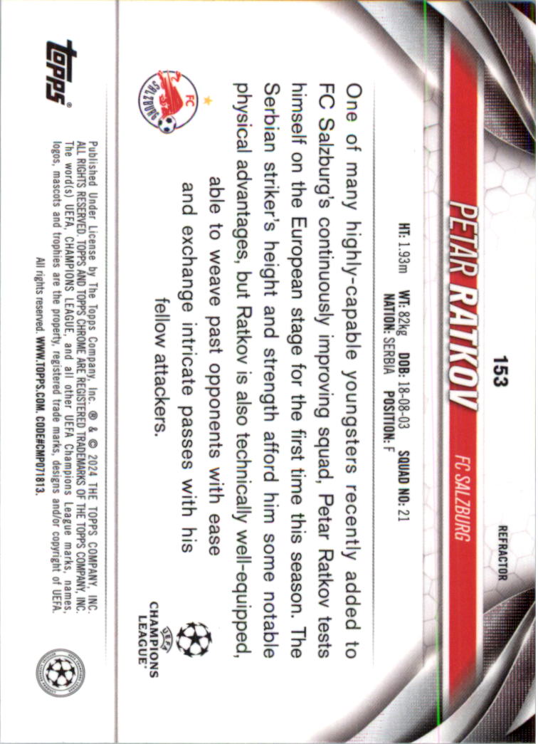 2023-24 Topps Chrome UEFA Club Competitions Refractor Soccer Card Pick (Inserts) - Picture 183 of 231