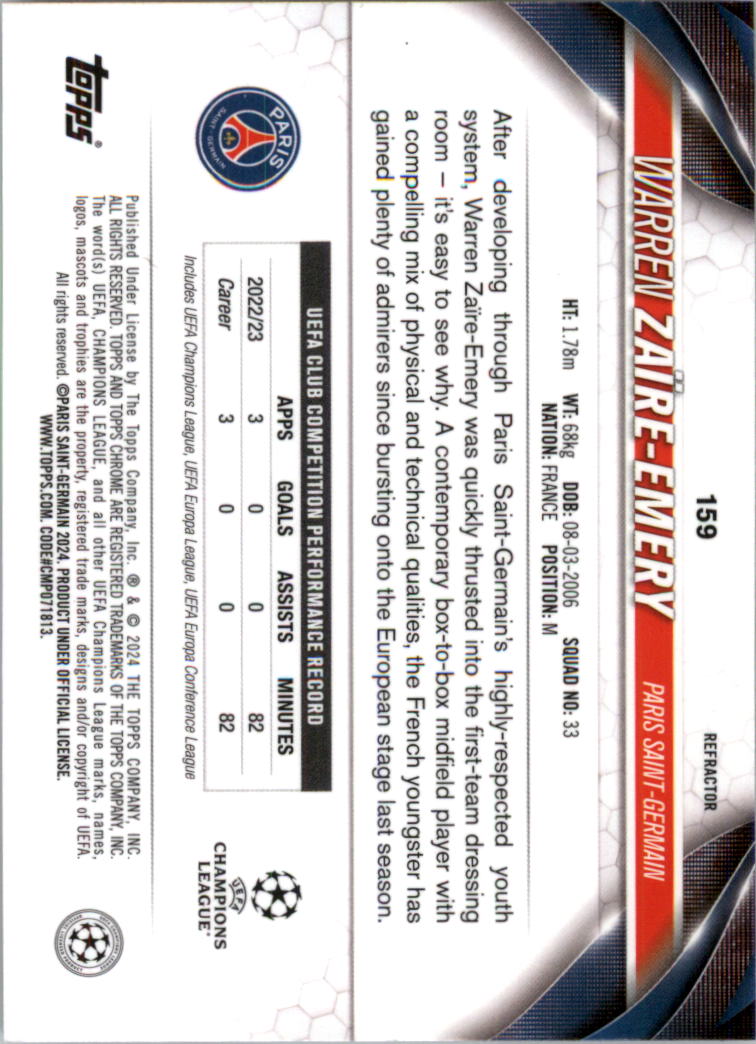 2023-24 Topps Chrome UEFA Club Competitions Refractor Soccer Card Pick (Inserts) - Picture 191 of 231
