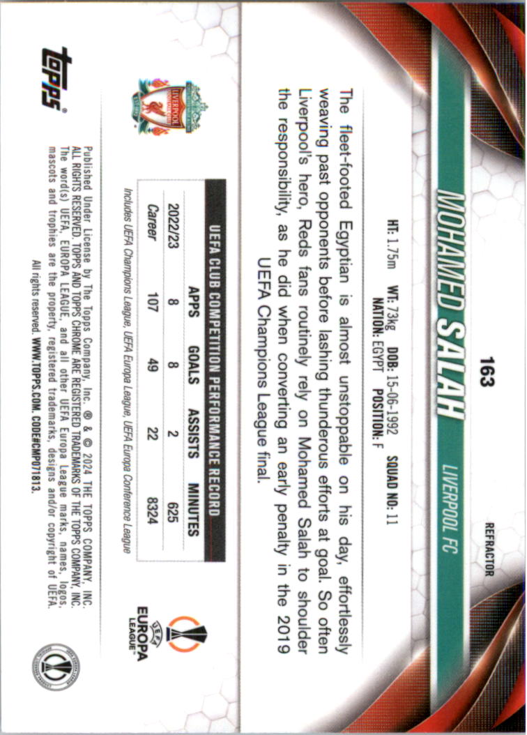 2023-24 Topps Chrome UEFA Club Competitions Refractor Soccer Card Pick (Inserts) - Picture 197 of 231