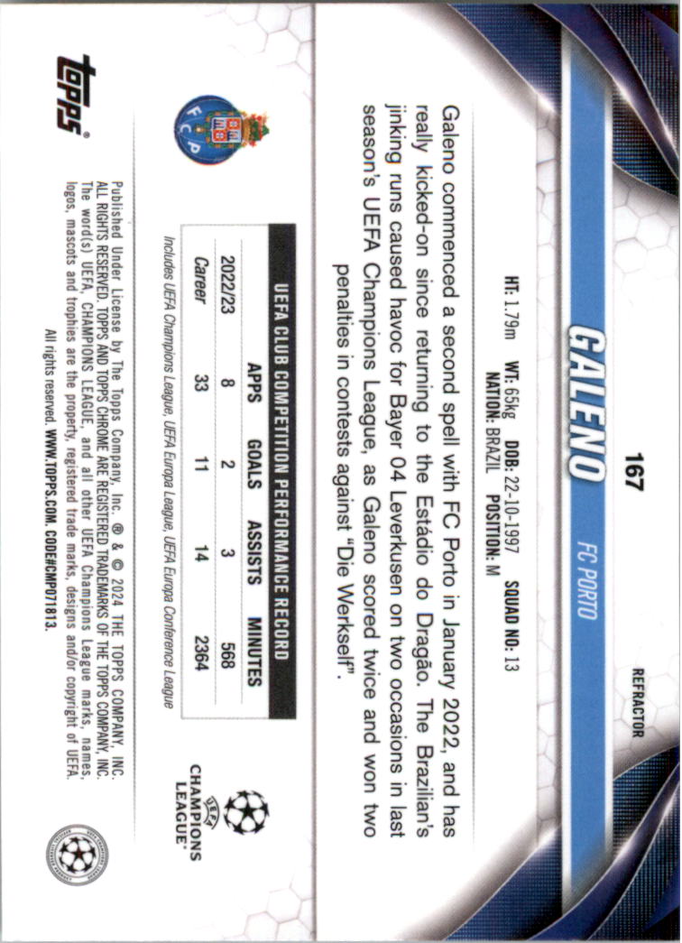 2023-24 Topps Chrome UEFA Club Competitions Refractor Soccer Card Pick (Inserts) - Picture 203 of 231