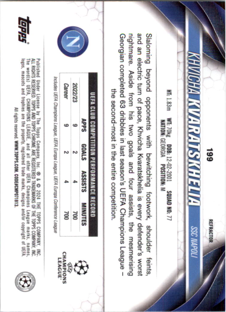 2023-24 Topps Chrome UEFA Club Competitions Refractor Soccer Card Pick (Inserts) - Picture 229 of 231