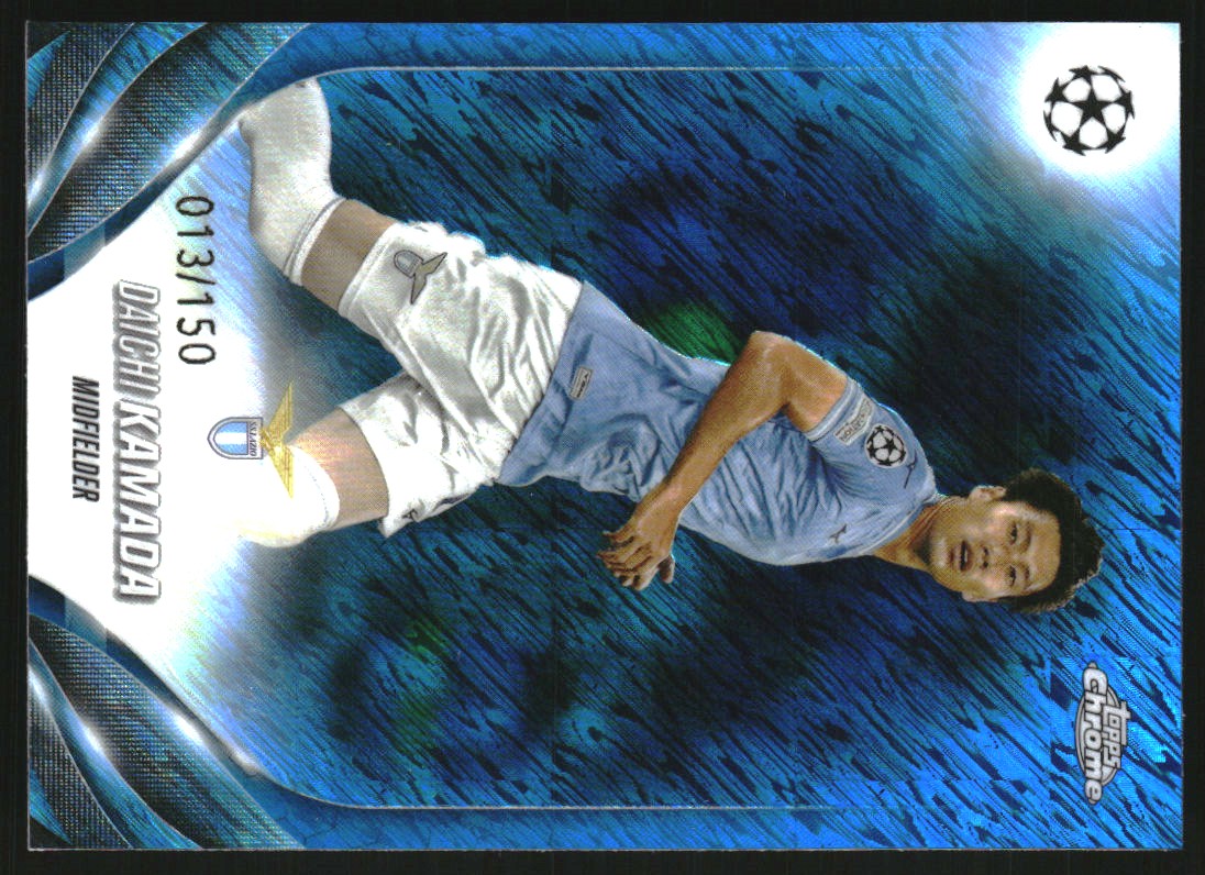 2023 Topps Chrome UEFA CC Golazo Blue Wave Refractor Daichi Kamada