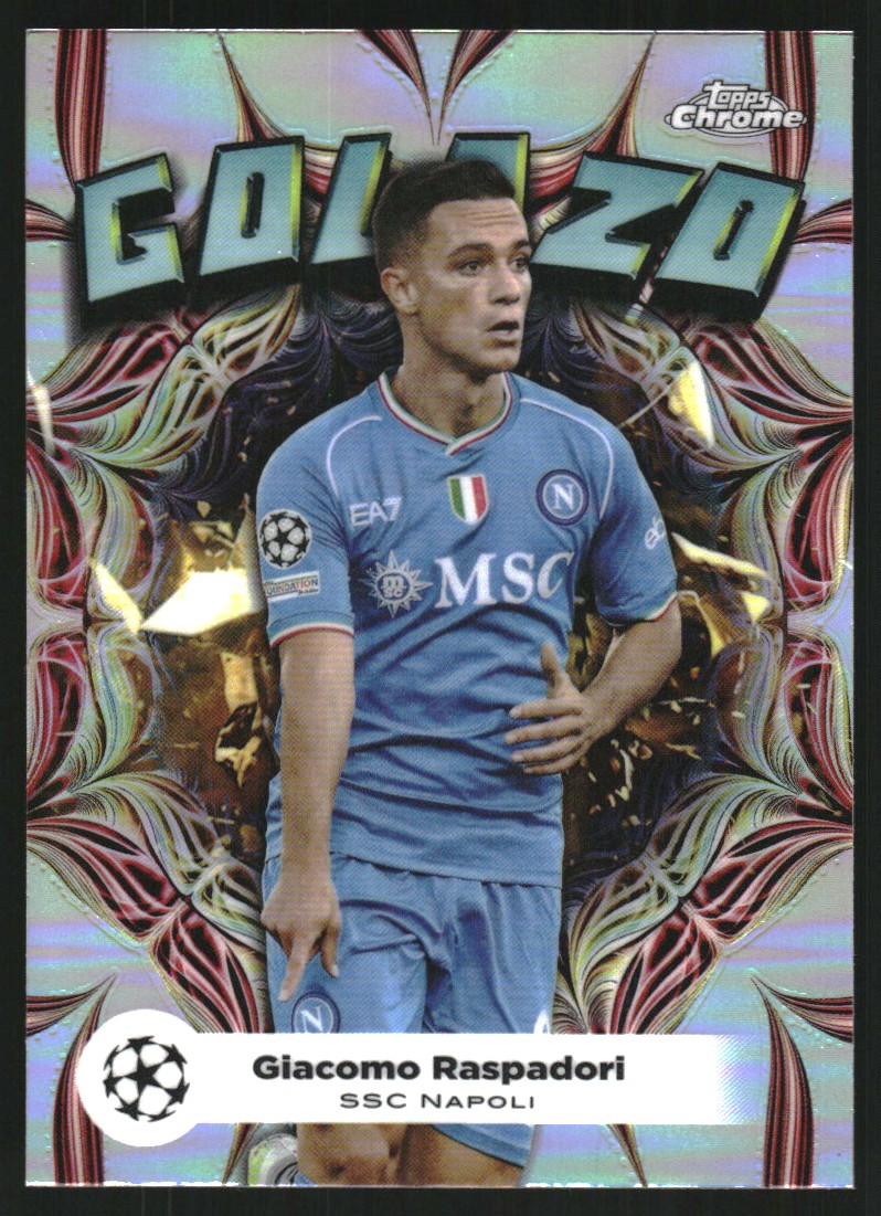 2023-24 Topps Chrome UEFA Club Competitions Golazo #GL9 Giacomo Raspadori