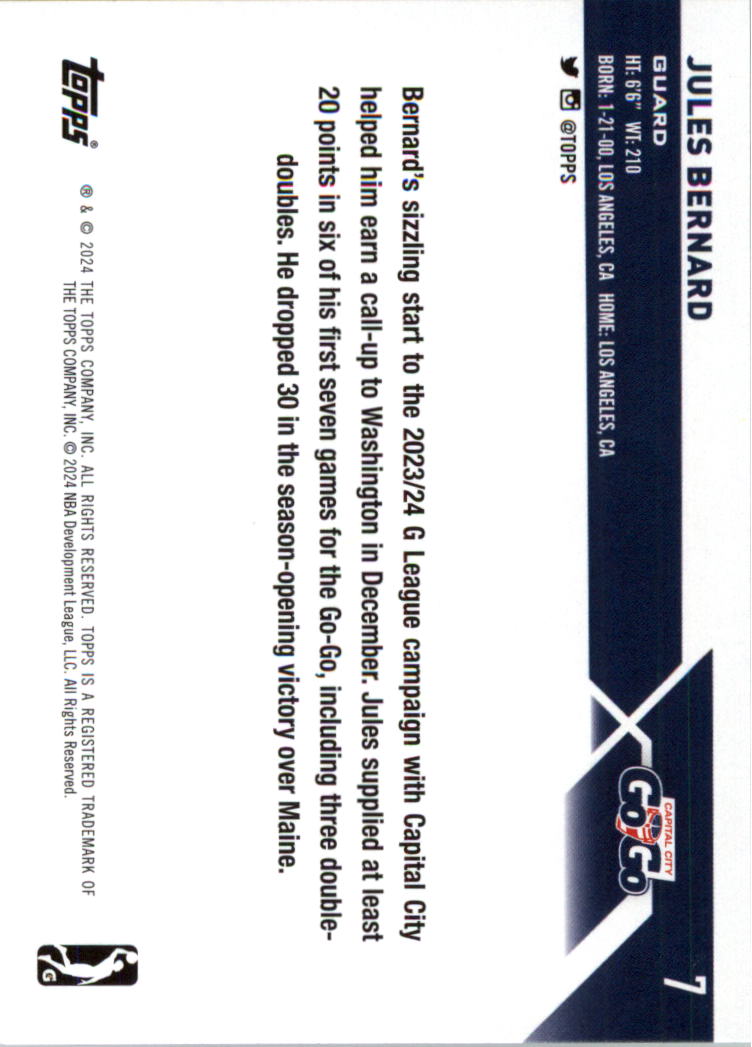 2023-24 Topps G League Basketball Card Pick (Base) - Picture 15 of 201