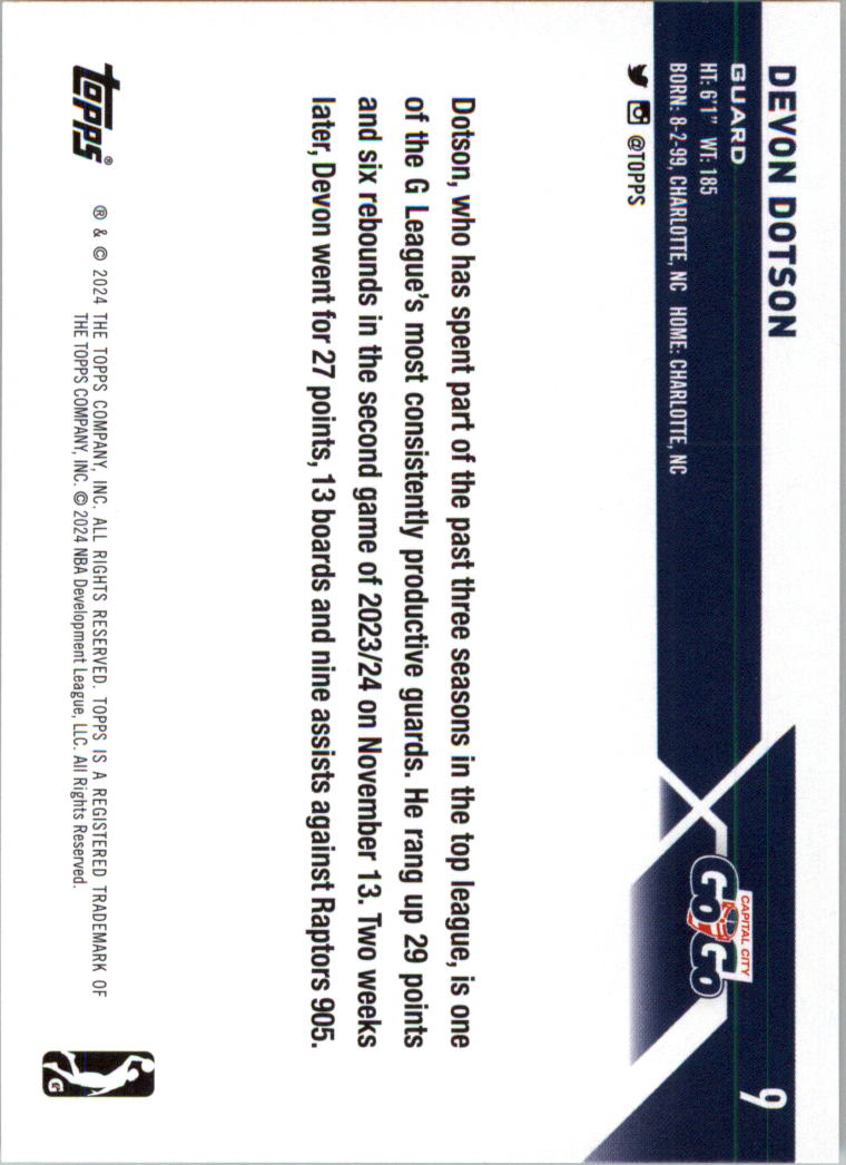 2023-24 Topps G League Basketball Card Pick (Base) - Picture 19 of 201