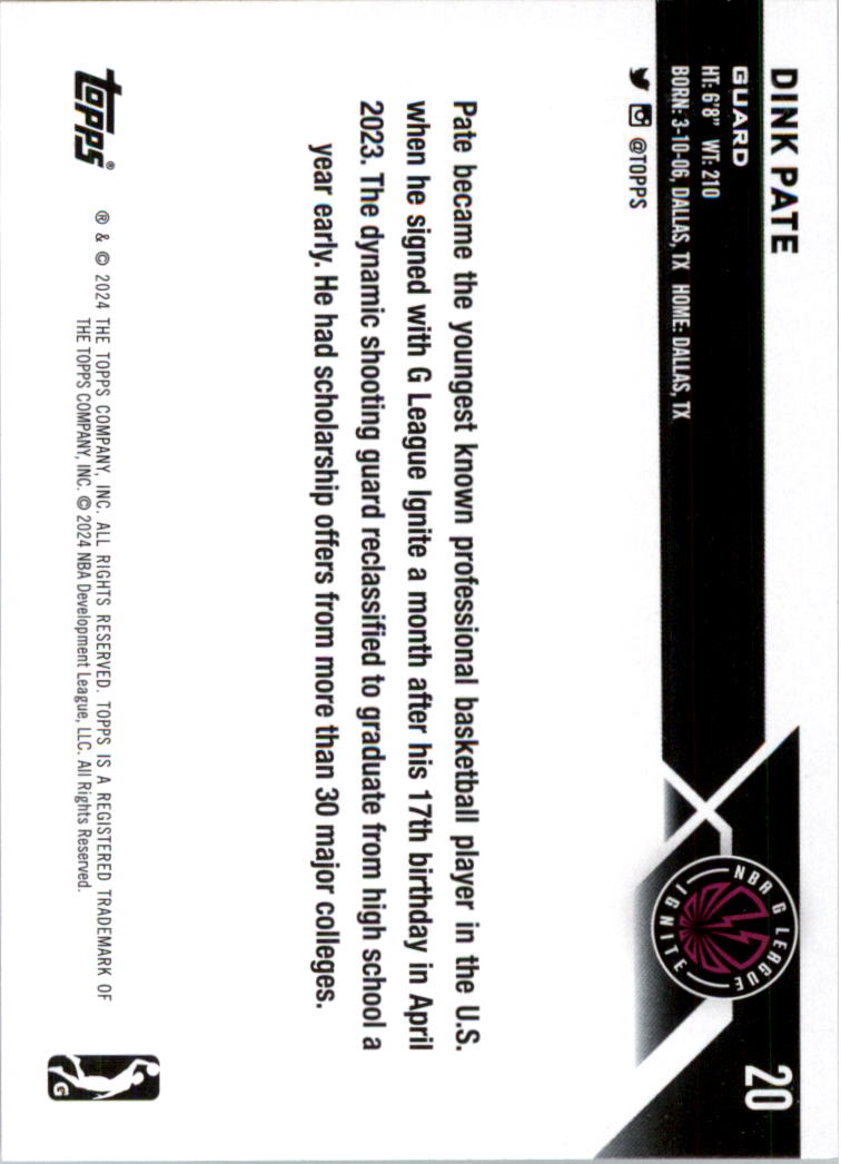 2023-24 Topps G League Basketball Card Pick (Base) - Picture 41 of 201