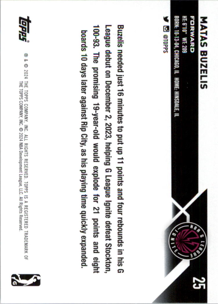 2023-24 Topps G League Basketball Card Pick (Base) - Picture 51 of 201
