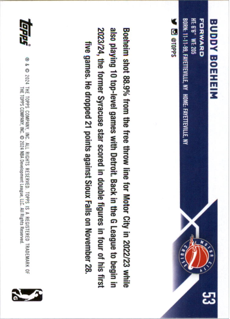 2023-24 Topps G League Basketball Card Pick (Base) - Picture 107 of 201