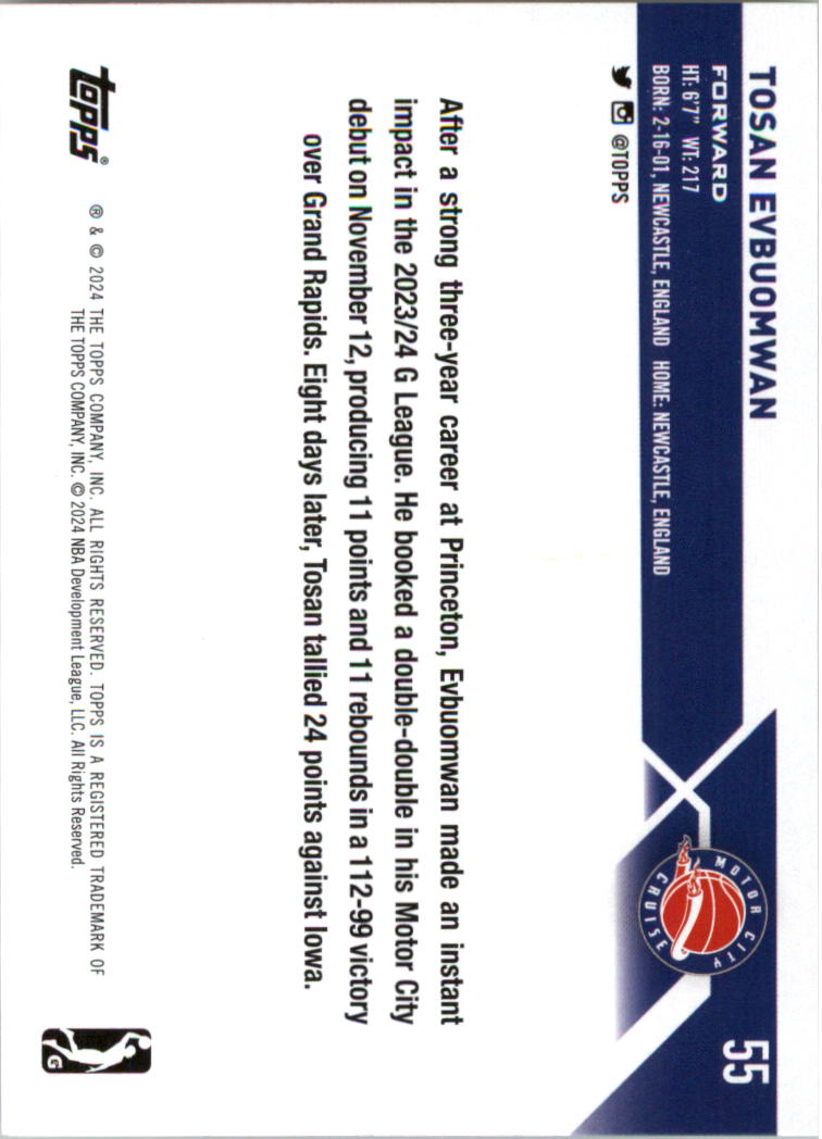 2023-24 Topps G League Basketball Card Pick (Base) - Picture 111 of 201