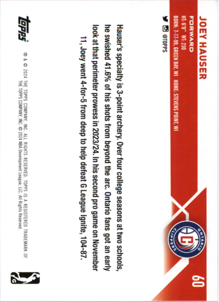 2023-24 Topps G League Basketball Card Pick (Base) - Picture 121 of 201
