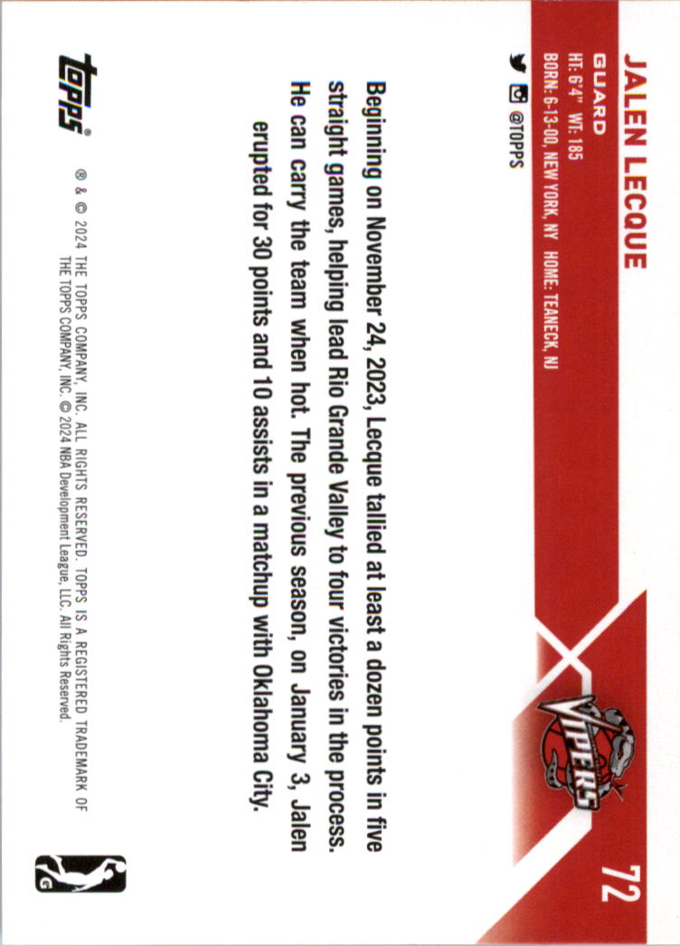 2023-24 Topps G League Basketball Card Pick (Base) - Picture 145 of 201