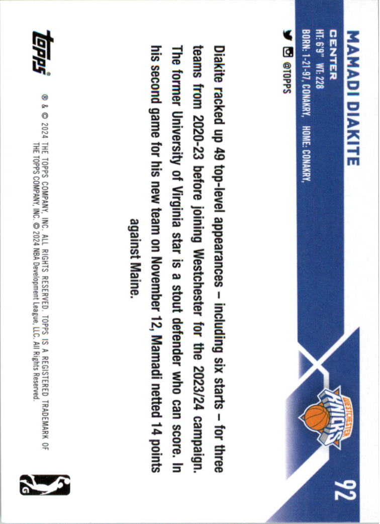 2023-24 Topps G League Basketball Card Pick (Base) - Picture 185 of 201
